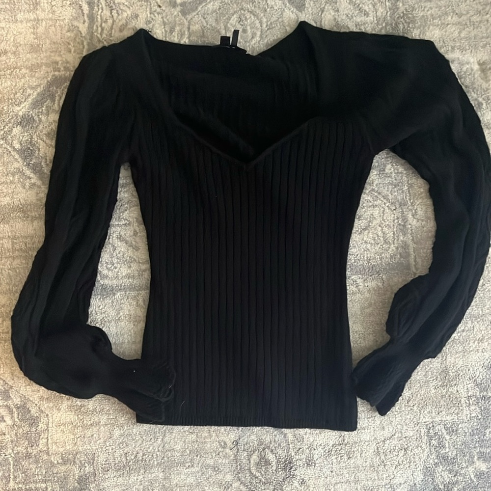 Black Paige knit sweater. Size small